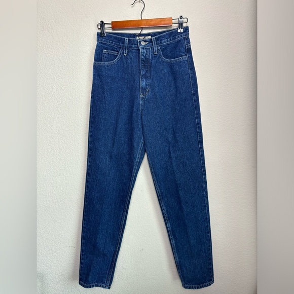 Vintage 90s GUESS Logo High Rise Straight Leg Mom Jeans Style 1050RG Size 29 - Picture 3 of 10